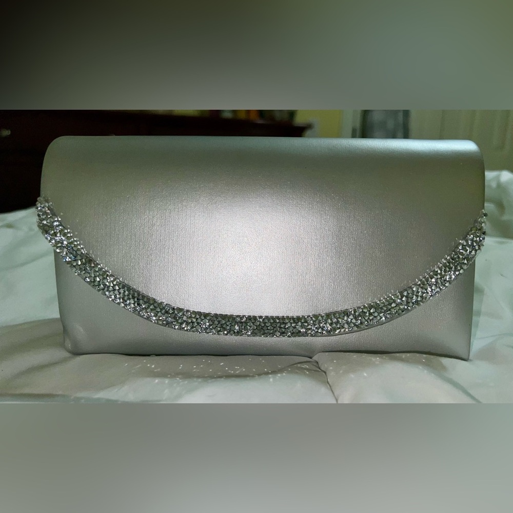 Rhinestone Trimmed Evening Clutch - NEW